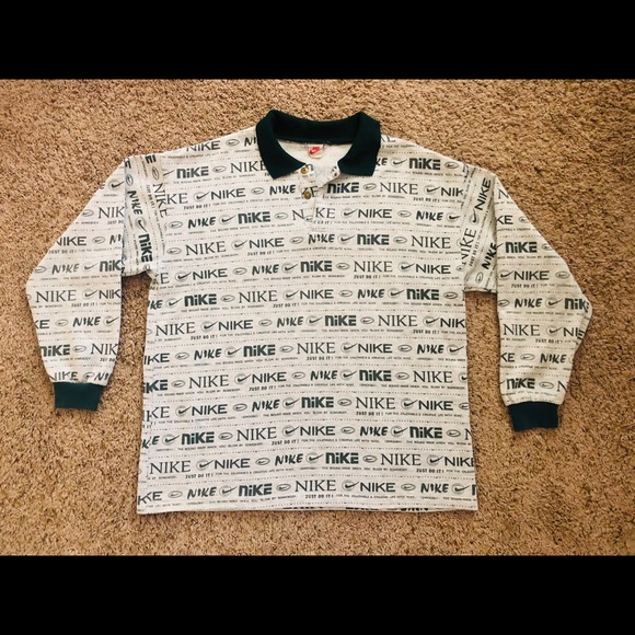 vintage nike long sleeve polo